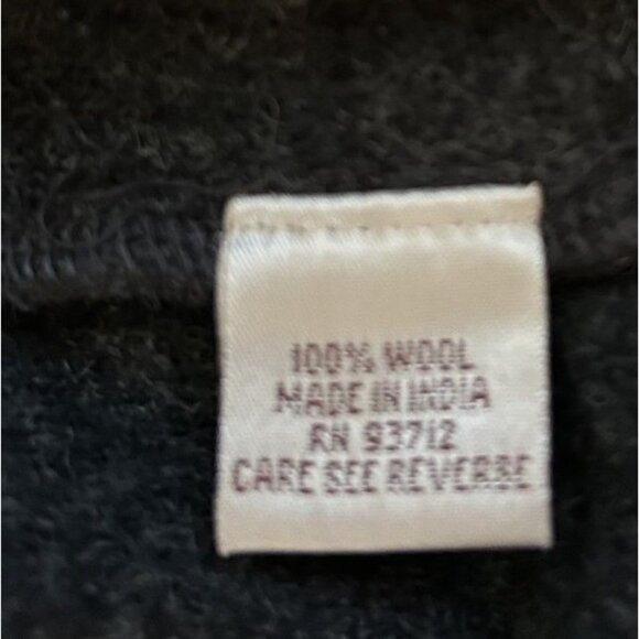 Tinu & Stu 100% Wool Shawl Collar Wrap Sweater Women's Size Large Metallic Trim - Picture 11 of 11